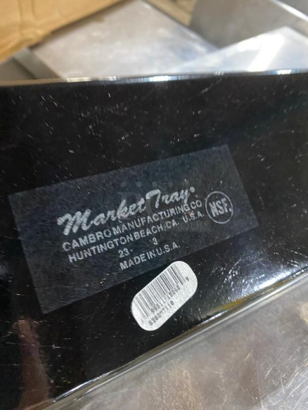 BRAND NEW! Cambro Commercial Black Fiberglass 6-9/16" x 30" x 2" Rectangular Market Display Tray/Pan! Model: 6302MT110! ALL ONE MONEY! - Image 5 of 6