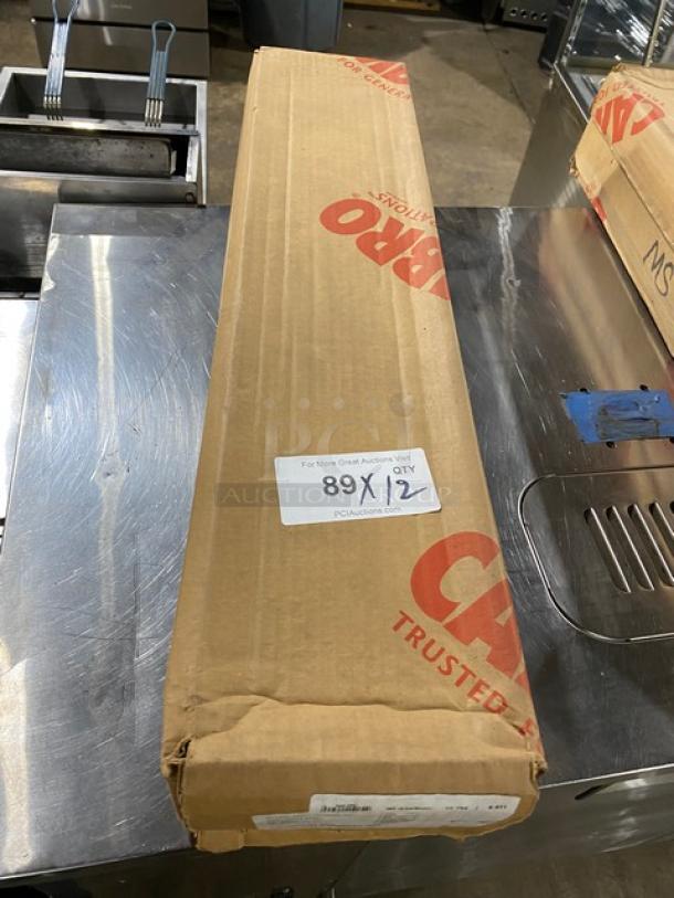 BRAND NEW! Cambro Commercial Black Fiberglass 6-9/16" x 30" x 2" Rectangular Market Display Tray/Pan! Model: 6302MT110! 12X Your Bid! - Image 1 of 5