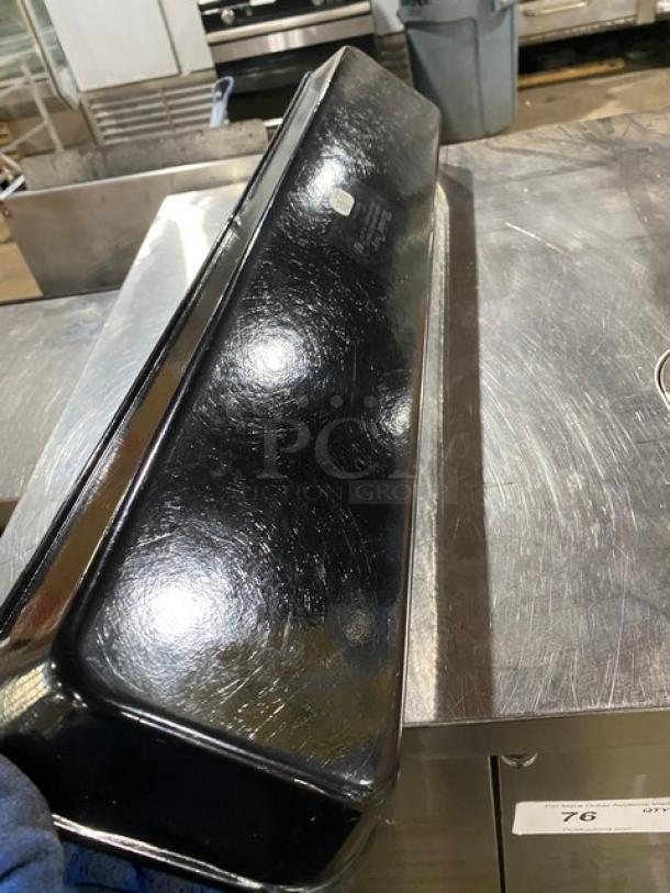 BRAND NEW! Cambro Commercial Black Fiberglass 6-9/16" x 30" x 2" Rectangular Market Display Tray/Pan! Model: 6302MT110! 12X Your Bid! - Image 4 of 5