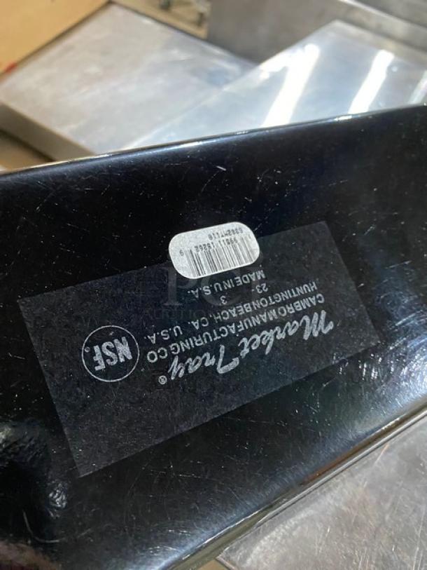 BRAND NEW! Cambro Commercial Black Fiberglass 6-9/16" x 30" x 2" Rectangular Market Display Tray/Pan! Model: 6302MT110! 12X Your Bid! - Image 5 of 5