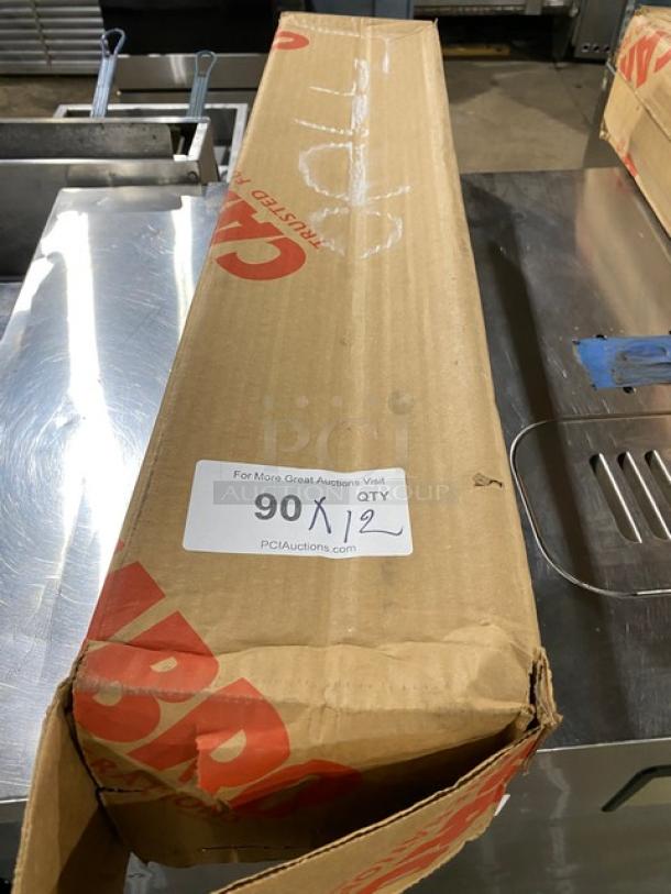 BRAND NEW! Cambro Commercial Black Fiberglass 6-9/16" x 30" x 2" Rectangular Market Display Tray/Pan! Model: 6302MT110! 12X Your Bid! - Image 1 of 5