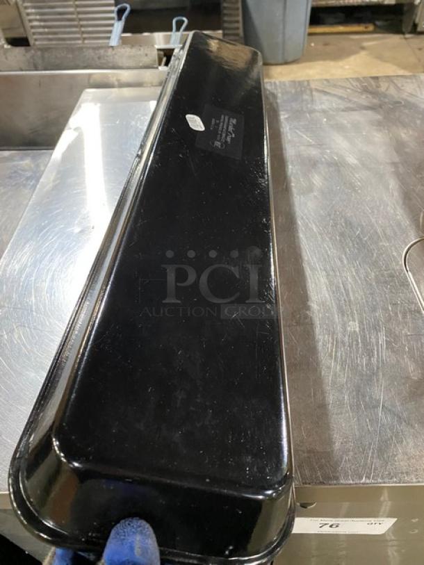 BRAND NEW! Cambro Commercial Black Fiberglass 6-9/16" x 30" x 2" Rectangular Market Display Tray/Pan! Model: 6302MT110! 12X Your Bid! - Image 4 of 5