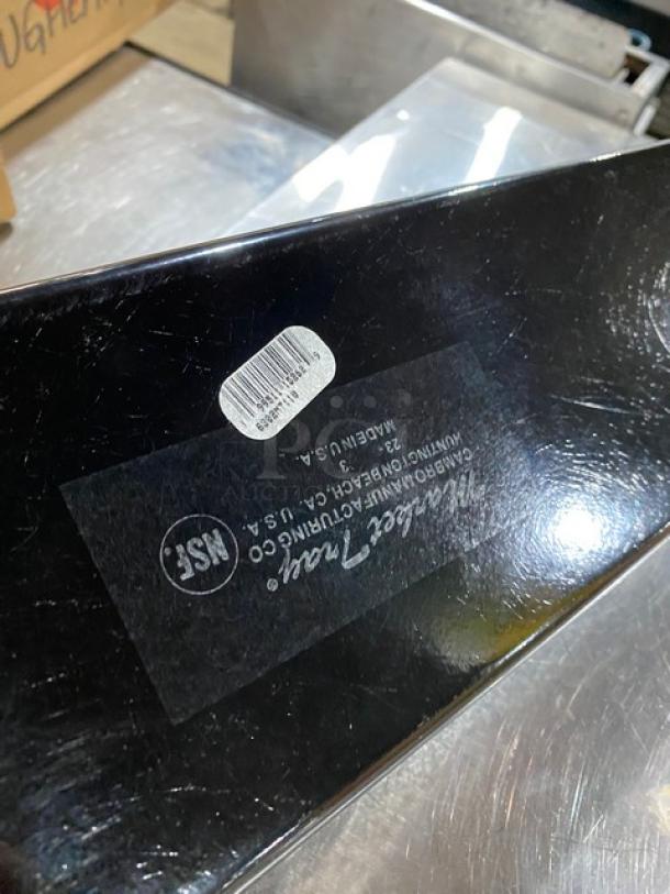 BRAND NEW! Cambro Commercial Black Fiberglass 6-9/16" x 30" x 2" Rectangular Market Display Tray/Pan! Model: 6302MT110! 12X Your Bid! - Image 5 of 5