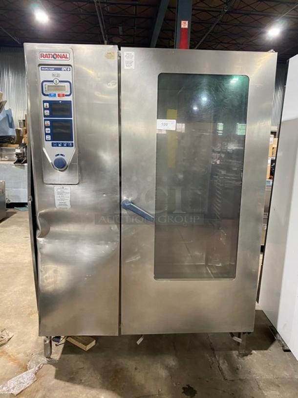 Rational ClimaPlus Combi G-Series Commercial Stainless Steel Natural Gas Powered Combination Oven! With Digital Controls! On Legs! - Image 1 of 8