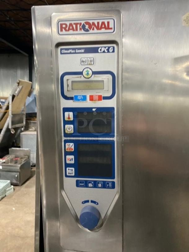 Rational ClimaPlus Combi G-Series Commercial Stainless Steel Natural Gas Powered Combination Oven! With Digital Controls! On Legs! - Image 6 of 8