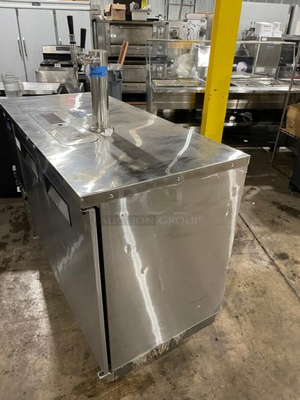 Atosa Commercial Stainless Steel 2 Door Back Bar Cooler/Direct Draw Kegerator! With Single Tower Double Tap! With Drip Tray! Model: MKC58 SN: MKC58AUS10031B091600C40018! 115V 1 Phase! On Casters! - Image 3 of 11