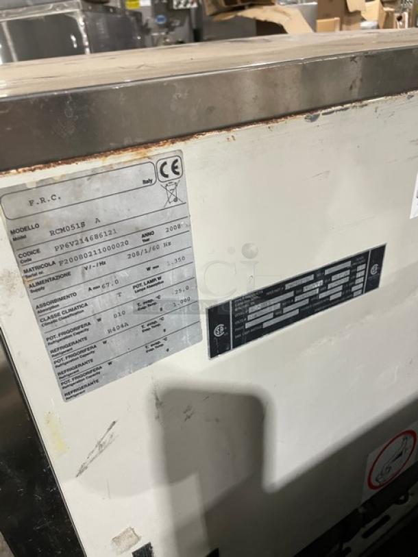 Piper Products Commercial Stainless Steel Electric Powered Undercounter Blast Chiller/Shock Freezer! With Digital Controls! With Built In Pan Holding Rack & Probe! Model: RCM051S SN: F20080211000020! 208V 1 Phase! - Image 8 of 9
