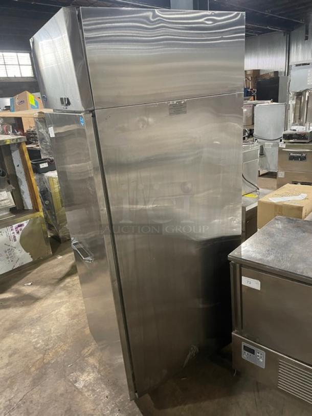 Norlake Commercial Stainless Steel Solid Single Door Reach In Freezer! Energy Star Certified! With Poly Coated Wire Rack! Model: NF241SSS/0 SN: 16060494! 115V 1 Phase! On Casters! - Image 2 of 8