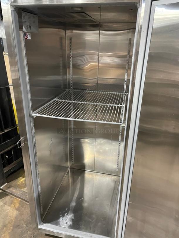 Norlake Commercial Stainless Steel Solid Single Door Reach In Freezer! Energy Star Certified! With Poly Coated Wire Rack! Model: NF241SSS/0 SN: 16060494! 115V 1 Phase! On Casters! - Image 5 of 8