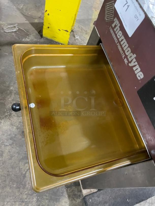 Thermodyne Commercial Stainless Steel Electric Powered Countertop Slow Cook/Hold Oven! With Ambered High Heat Food Containers! Model: 300NDNL SN: 4361! 120V 1 Phase! - Image 8 of 9