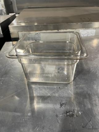 NEW! Winco Commercial Clear Polycarbonate 1/6-Sie 4