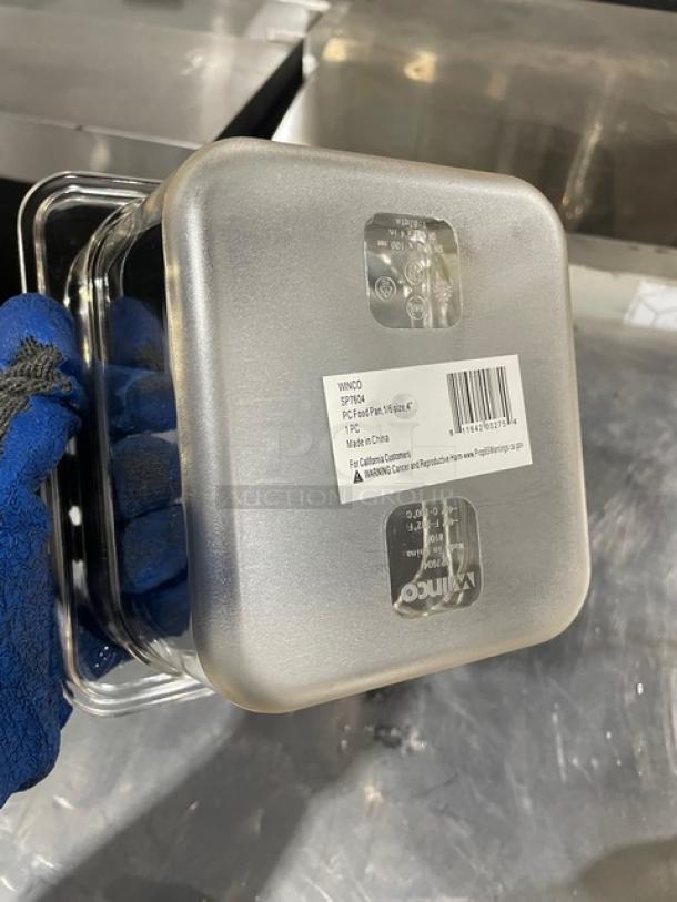 NEW! Winco Commercial Clear Polycarbonate 1/6-Sie 4" Deep Food Pan! Model: SP7604! - Image 3 of 4