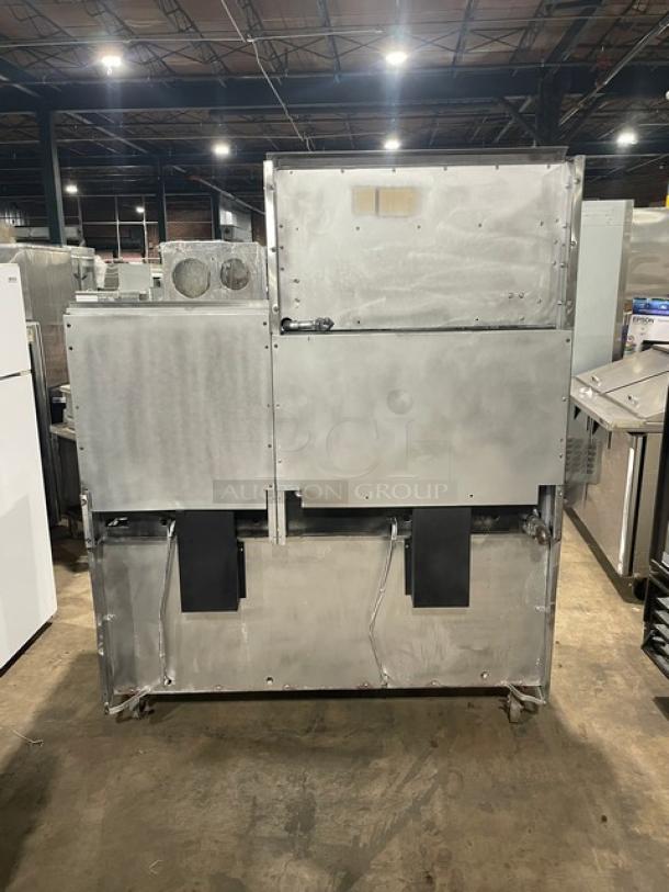 Commercial Stainless Steel Natural Gas Powered 10 Biurner Range/Double Oven Combo! With Back Splash & Overhead Salamander Broiler/Cheese Melter! With Wired Oven Racks! On Casters! - Image 3 of 8