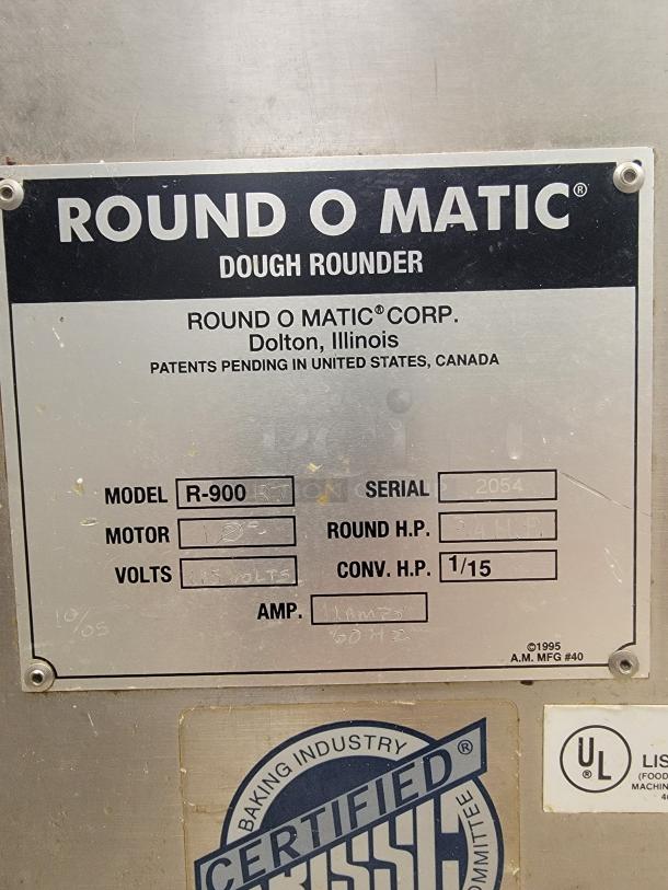Achieve Perfect Consistency and Effortlessly with this AM-900 MFG Dough Rounder! Designed for efficiency and precision, (also known as the Round-O-Matic R-900) is the ultimate solution for any operation that demands perfectly rounded dough every time! *BUYER MUST REMOVE - NO SHIPPING OR HANDLING AVAILABLE* See video link in description below 👇 - Image 4 of 5
