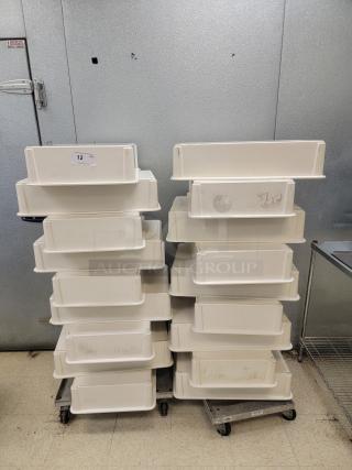 (18) Injection Mold Refrigerator Drawers - Commercial/Home Storage! Need to organize your walk-in cooler, commercial refrigerator, or even your home fridge? We're selling a bulk lot of 18 durable Injection Mold Refrigerator Drawers, perfect for maximizing storage, improving organization, and keeping your perishables fresh! These are robust, food-safe drawers designed for efficiency in commercial kitchens, but also incredibly useful for bulk food storage at home. *BUYER MUST REMOVE - NO SHIPPING OR HANDLING AVAILABLE*