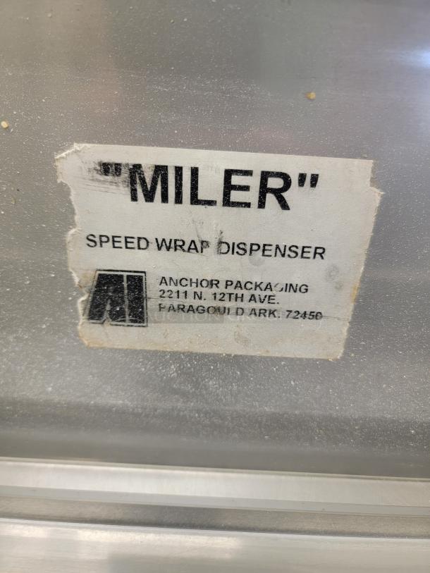 (2) Miler Stainless Steel Speedwrap Dispensers - Ultimate Efficiency for Your Kitchen! Tired of struggling with plastic wrap and foil? Stainless Steel Dispensers are the ultimate tool for quick, easy, and frustration-free dispensing of food wrap, foil, or parchment paper. These are a game-changer for any busy commercial kitchen, catering business, or even the serious home chef! *BUYER MUST REMOVE - NO SHIPPING OR HANDLING AVAILABLE* - Image 2 of 3