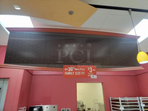8' Specials/Menu Suspended Hanging Sign - Grab Your Customers' Attention! Showcase your daily specials and menu items prominently with this large 8-foot Suspended Hanging Sign, perfect for displaying your menu, daily specials, promotions, or important announcements in a highly visible way. This sign is ideal for restaurants, cafes, delis, bakeries, or any retail space looking to catch the eye of their customers. *BUYER MUST REMOVE - NO SHIPPING OR HANDLING AVAILABLE* - Image 1 of 2
