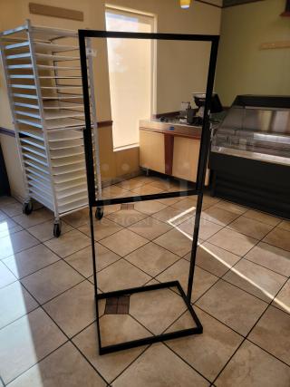 5' Metal Sign Holder - Perfect for Your Business Entryway! Make a great first impression and guide your customers with this versatile 5-foot Metal Sign Holder, an excellent solution for displaying welcome messages, daily specials, directions, or important announcements right at your business's entryway. *BUYER MUST REMOVE - NO SHIPPING OR HANDLING AVAILABLE*