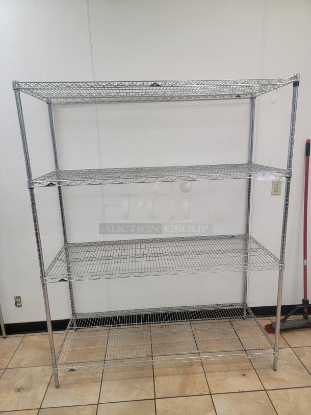 5' Metro Rack! Get organized – the ultimate solution for optimizing your storage space. This is ideal for restaurants, home kitchens, garages, pantries, or any place needing serious organization and immediate utility. *BUYER MUST REMOVE - NO SHIPPING OR HANDLING AVAILABLE* - Image 1 of 3
