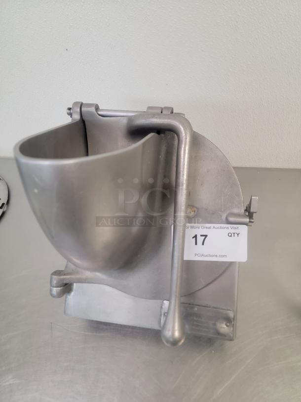Hobart Pelican Slicer Shredder Head Assembly - Boost Your Prep Efficiency! Upgrade your Hobart mixer's capabilities! We're offering a Hobart Pelican Slicer Shredder Head Assembly, designed to attach to your Hobart mixer (or compatible power drive) to quickly slice and shred a wide variety of vegetables, cheeses, and more. This is an essential attachment for any commercial kitchen looking to streamline its prep work. *BUYER MUST REMOVE - NO SHIPPING OR HANDLING AVAILABLE* - Image 1 of 3