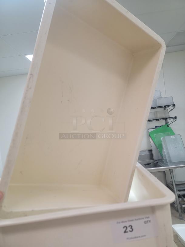 (12) durable injection mold refrigerator drawers; food-safe; suitable for commercial or home storage. Buyer must remove.