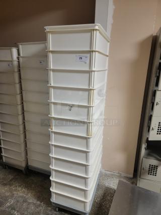 (12) Injection Mold Refrigerator Drawers - Commercial/Home Storage! Need to organize your walk-in cooler, commercial refrigerator, or even your home fridge? We're selling a bulk lot of 12 durable Injection Mold Refrigerator Drawers, perfect for maximizing storage, improving organization, and keeping your perishables fresh! These are robust, food-safe drawers designed for efficiency in commercial kitchens, but also incredibly useful for bulk food storage at home. *BUYER MUST REMOVE - NO SHIPPING OR HANDLING AVAILABLE*