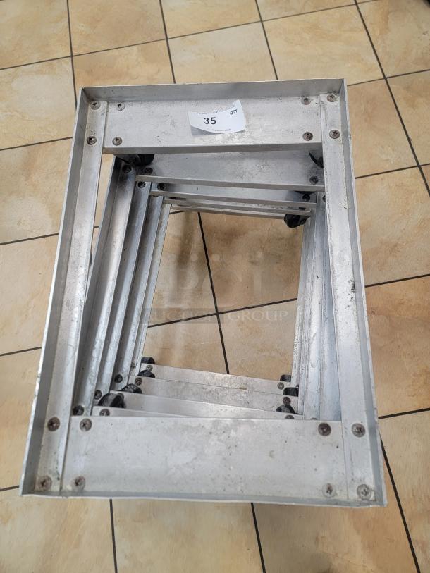 (5) Heavy-Duty Aluminum Dollies / Rolling Pallets - Commercial Grade! These commercial-grade dollies are a must-have for anyone regularly moving inventory, equipment, or large boxes. *BUYER MUST REMOVE - NO SHIPPING OR HANDLING AVAILABLE* - Image 1 of 2