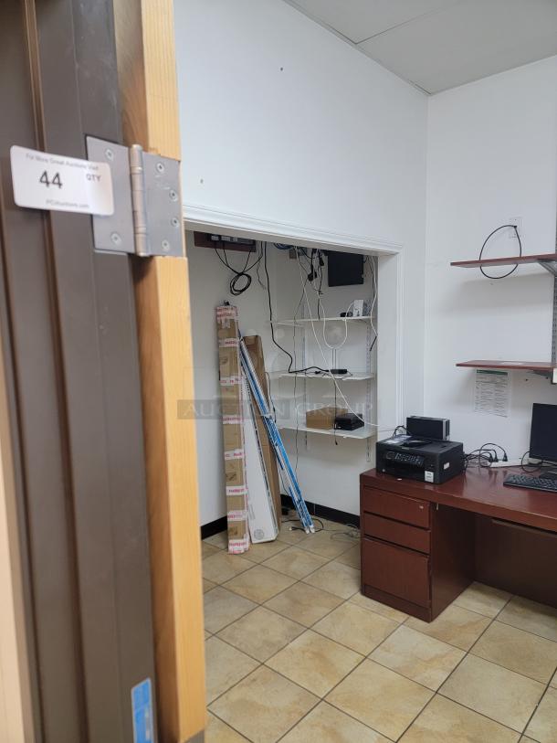 BID on a COMPLETE Office Room Setup! Everything Must Go - Furnish Your Workspace! Clearing out an entire office and offering the complete room setup for bid! This is your chance to acquire a comprehensive array of office furniture and equipment quickly and affordably. Everything must go! See video in description below 👇*BUYER MUST REMOVE - NO SHIPPING OR HANDLING AVAILABLE* - Image 2 of 9