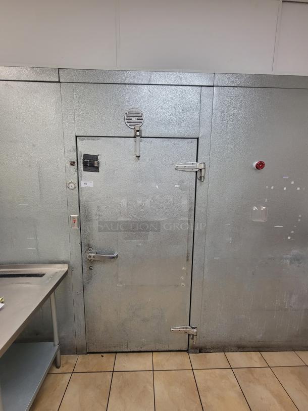Imperial 18' SELF-CONTAINED Walk-in Cooler with 3 Glass Door Pass-Through & Bonus Shelving! Massive cold storage and display solution available! We're offering a fantastic deal on a 18-foot Imperial Super Insulated Walk-in Cooler, featuring a convenient 3-Glass Door Pass-Through for easy merchandising and access. As a special bonus, this package includes additional shelving to get you organized right away! See video in description below 👇- *BUYER MUST DISASSEMBLE AND REMOVE - NO SHIPPING OR HANDLING AVAILABLE* - Image 3 of 16