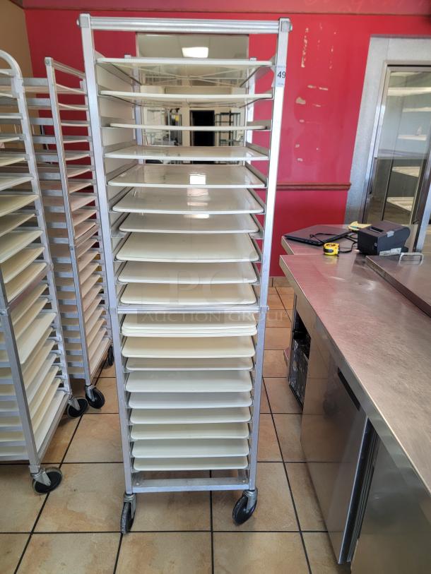 WIN-HOLT AL1820BKD/HD/PO Mobile Pan Rack! Tired of juggling pans and struggling with limited storage space in your commercial kitchen? The Win-Holt Mobile Pan Rack is your ultimate solution for efficient pan management and seamless workflow! *BUYER MUST REMOVE - NO SHIPPING OR HANDLING AVAILABLE* - Image 1 of 2