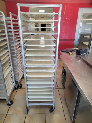 WIN-HOLT AL1820BKD/HD/PO Mobile Pan Rack! Tired of juggling pans and struggling with limited storage space in your commercial kitchen? The Win-Holt Mobile Pan Rack is your ultimate solution for efficient pan management and seamless workflow! *BUYER MUST REMOVE - NO SHIPPING OR HANDLING AVAILABLE*