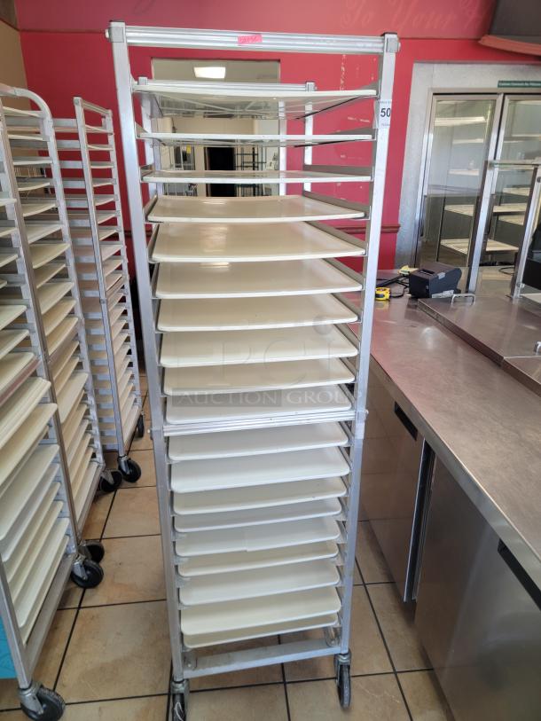 WIN-HOLT AL1820BKD/HD/PO Mobile Pan Rack! Tired of juggling pans and struggling with limited storage space in your commercial kitchen? The Win-Holt Mobile Pan Rack is your ultimate solution for efficient pan management and seamless workflow! *BUYER MUST REMOVE - NO SHIPPING OR HANDLING AVAILABLE* - Image 1 of 2
