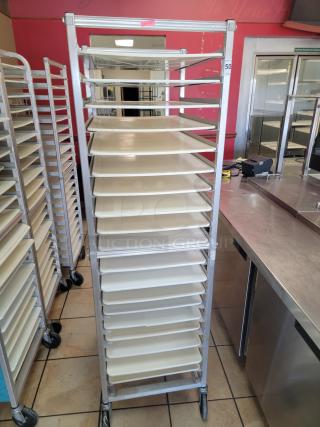 WIN-HOLT AL1820BKD/HD/PO Mobile Pan Rack! Tired of juggling pans and struggling with limited storage space in your commercial kitchen? The Win-Holt Mobile Pan Rack is your ultimate solution for efficient pan management and seamless workflow! *BUYER MUST REMOVE - NO SHIPPING OR HANDLING AVAILABLE*