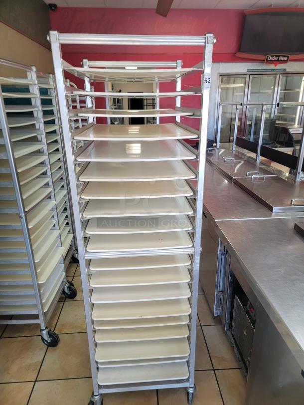 WIN-HOLT AL1820BKD/HD/PO Mobile Pan Rack! Tired of juggling pans and struggling with limited storage space in your commercial kitchen? The Win-Holt Mobile Pan Rack is your ultimate solution for efficient pan management and seamless workflow! *BUYER MUST REMOVE - NO SHIPPING OR HANDLING AVAILABLE* - Image 1 of 2