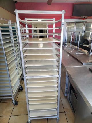 WIN-HOLT AL1820BKD/HD/PO Mobile Pan Rack! Tired of juggling pans and struggling with limited storage space in your commercial kitchen? The Win-Holt Mobile Pan Rack is your ultimate solution for efficient pan management and seamless workflow! *BUYER MUST REMOVE - NO SHIPPING OR HANDLING AVAILABLE*