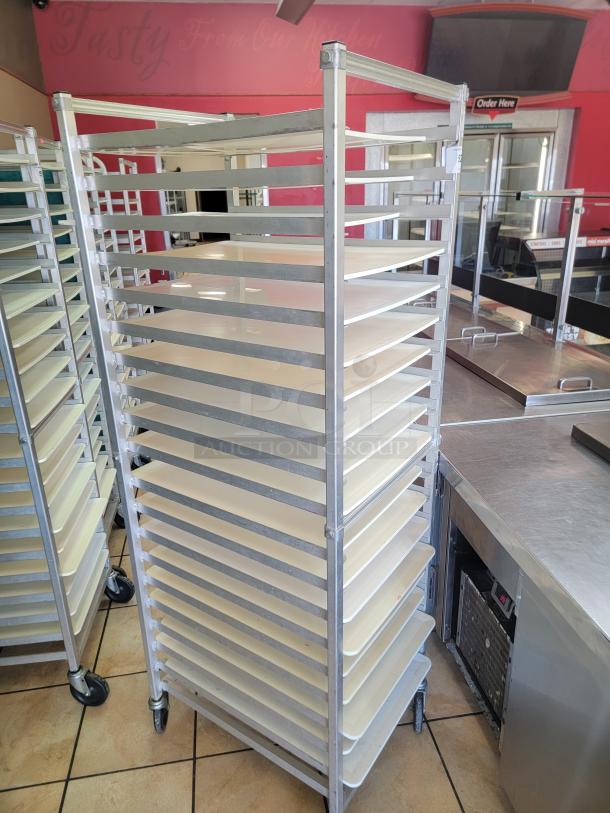 WIN-HOLT AL1820BKD/HD/PO Mobile Pan Rack! Tired of juggling pans and struggling with limited storage space in your commercial kitchen? The Win-Holt Mobile Pan Rack is your ultimate solution for efficient pan management and seamless workflow! *BUYER MUST REMOVE - NO SHIPPING OR HANDLING AVAILABLE* - Image 2 of 2