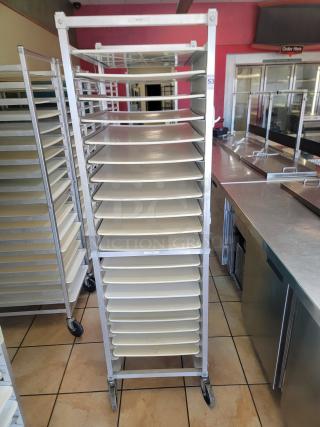 WIN-HOLT AL1820BKD/HD/PO Mobile Pan Rack! Tired of juggling pans and struggling with limited storage space in your commercial kitchen? The Win-Holt Mobile Pan Rack is your ultimate solution for efficient pan management and seamless workflow! *BUYER MUST REMOVE - NO SHIPPING OR HANDLING AVAILABLE*