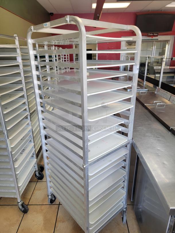 WIN-HOLT AL1820BKD/HD/PO Mobile Pan Rack! Tired of juggling pans and struggling with limited storage space in your commercial kitchen? The Win-Holt Mobile Pan Rack is your ultimate solution for efficient pan management and seamless workflow! *BUYER MUST REMOVE - NO SHIPPING OR HANDLING AVAILABLE* - Image 2 of 2