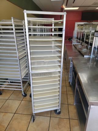 WIN-HOLT AL1820BKD/HD/PO Mobile Pan Rack! Tired of juggling pans and struggling with limited storage space in your commercial kitchen? The Win-Holt Mobile Pan Rack is your ultimate solution for efficient pan management and seamless workflow! *BUYER MUST REMOVE - NO SHIPPING OR HANDLING AVAILABLE*