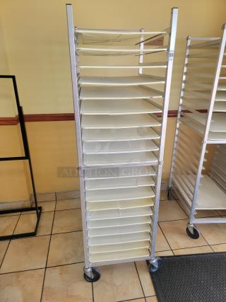 WIN-HOLT AL1820BKD/HD/PO Mobile Pan Rack! Tired of juggling pans and struggling with limited storage space in your commercial kitchen? The Win-Holt Mobile Pan Rack is your ultimate solution for efficient pan management and seamless workflow! *BUYER MUST REMOVE - NO SHIPPING OR HANDLING AVAILABLE*