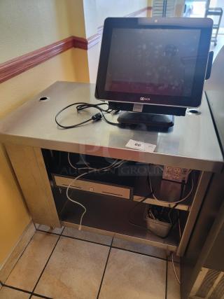 3' Stainless Steel POS Station with Cash Drawers & Bonus NCR POS Equipment - Ready for Your Business! *BUYER MUST REMOVE - NO SHIPPING OR HANDLING AVAILABLE*