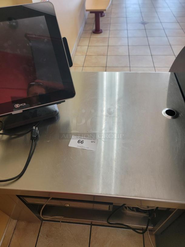 3' Stainless Steel POS Station with Cash Drawers & Bonus NCR POS Equipment - Ready for Your Business! *BUYER MUST REMOVE - NO SHIPPING OR HANDLING AVAILABLE* - Image 2 of 2