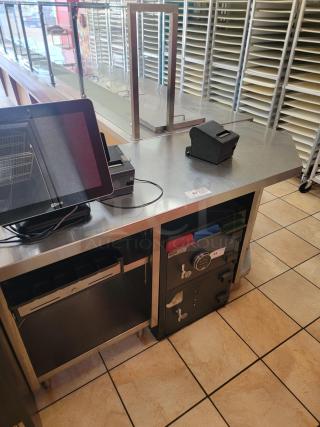 66" Stainless Steel POS Station with Cash Drawers & Bonus NCR POS Equipment - Ready for Your Business! *BUYER MUST REMOVE - NO SHIPPING OR HANDLING AVAILABLE*