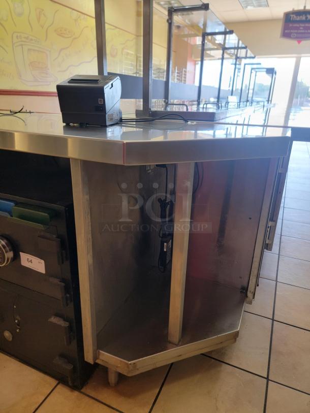66" Stainless Steel POS Station with Cash Drawers & Bonus NCR POS Equipment - Ready for Your Business! *BUYER MUST REMOVE - NO SHIPPING OR HANDLING AVAILABLE* - Image 3 of 3