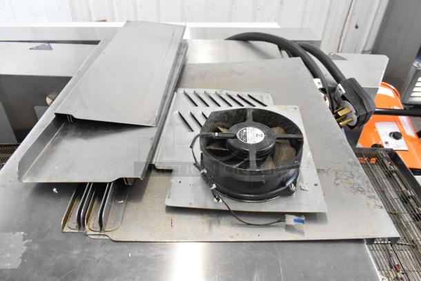 Three Turbochef HhC2020 rapid cook conveyor ovens, electric, 208/240V, 3-phase, stainless steel, visible wear.