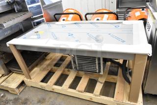 Brand new Hatco FTB-3 stainless steel commercial frost top. Three pan drop-in design, scratch and dent, 120V, 1 phase.