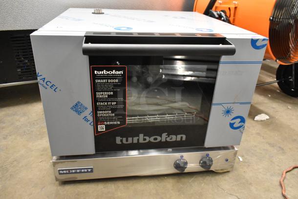 Moffat E22M3 Turbofan countertop convection oven, brand new, scratch and dent, porcelain chamber, 120V, 1 phase.