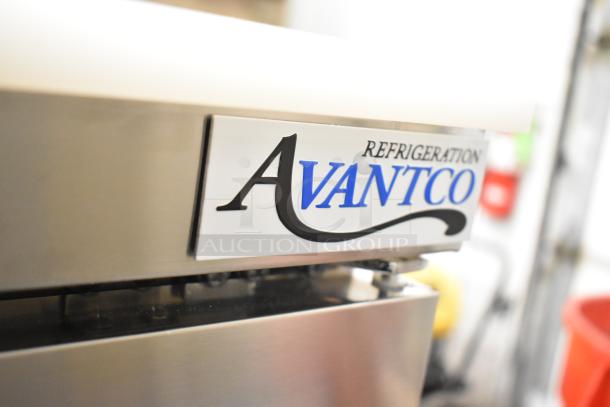 Brand new Avantco 178APT60HC commercial prep table, mega top design, 115V, scratch and dent condition, visible logo.