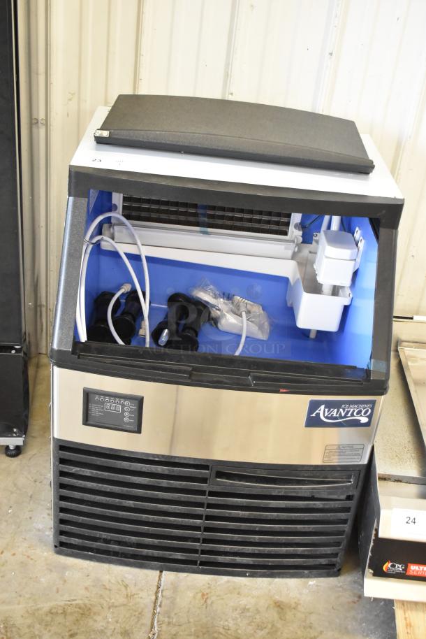 Brand new Avantco 194UCF280A stainless steel ice machine, full cube, 299 lb capacity, 115V, 1 phase, scratch and dent condition.