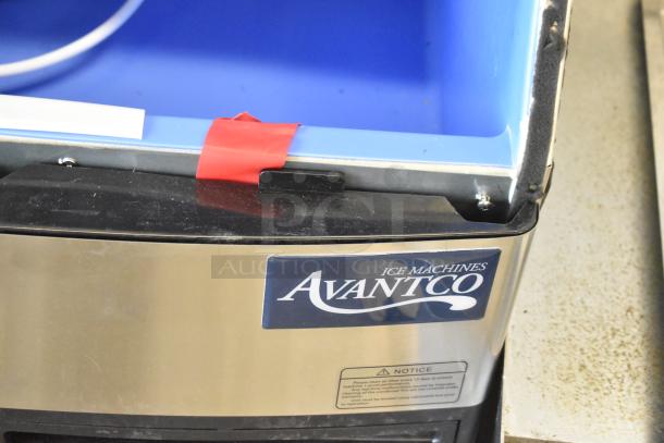 Avantco 194UCF280A stainless steel undercounter ice machine, brand new, minor scratches, red tape seal, 299 lb capacity.